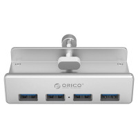 Orico MH4PU Hub Clamp-Mounted 4x USB-A 3.0 - Silver