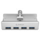 Orico MH4PU Hub Clamp-Mounted 4x USB-A 3.0 - Silver