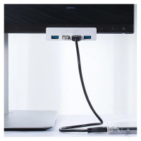 Orico MH4PU Hub Clamp-Mounted 4x USB-A 3.0 - Silver