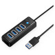 Orico Hub Orico PW4U-U3 USB-A / 4x USB-A 3.0 - black