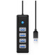 Orico Hub Orico PW4U-U3 USB-A / 4x USB-A 3.0 - black