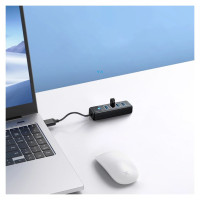 Orico Hub Orico PW4U-U3 USB-A / 4x USB-A 3.0 - black