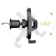 Dudao F2+ smartphone holder for air vent, clamp - black