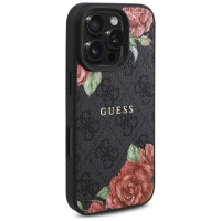 Guess GUHMP16XP4ROPEMCK iPhone 16 Pro Max 6.9" black/black hardcase 4G Flowers Print MagSafe
