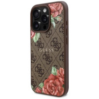 Guess GUHMP16XP4ROPEMCW iPhone 16 Pro Max 6.9" brown/brown hardcase 4G Flowers Print MagSafe