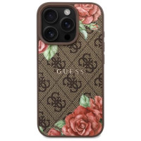 Guess GUHMP16XP4ROPEMCW iPhone 16 Pro Max 6.9" brown/brown hardcase 4G Flowers Print MagSafe