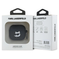 Karl Lagerfeld KLA4RUNCHK AirPods 4 cover black/black Silicone Choupette Head 3D
