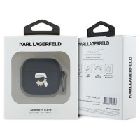 Karl Lagerfeld KLA4RUNIKK AirPods 4 cover black/black Silicone Karl Head 3D