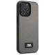 Karl Lagerfeld Saffiano Plaque Case for iPhone 13 Pro Max 6.7" - Silver