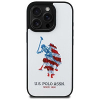 U.s. Polo Assn. US Polo USHCP15XPUSH iPhone 15 Pro Max 6.7" white/white Leather Big DH American Flag