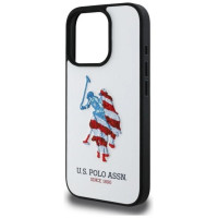U.s. Polo Assn. US Polo USHCP15XPUSH iPhone 15 Pro Max 6.7" white/white Leather Big DH American Flag