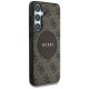 Guess 4G Round Patch Classic Logo MagSafe Case for Samsung Galaxy S25 Plus Brown