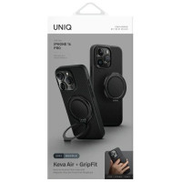 Uniq Keva Air iPhone 16 Pro 6.3" Magclick Charging Case Black/Carbon Black
