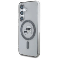 Karl Lagerfeld Button Karl & Choupette Heads Printed Logo MagSafe Samsung Galaxy S25 case black