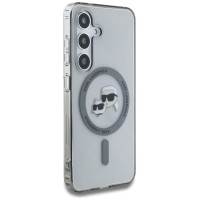 Karl Lagerfeld Button Karl & Choupette Heads Printed Logo MagSafe Samsung Galaxy S25 case black