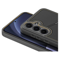 Dux Ducis Rafi II Case for Samsung Galaxy S25+ with Stand and Wallet - Black