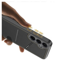 Dux Ducis Rafi II Case for Samsung Galaxy S25+ with Stand and Wallet - Black