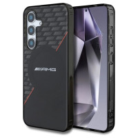 Mercedes AMG Double Layer Rhombs MagSafe Case for Samsung Galaxy S25+ - Black/Red