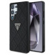 Guess Hot Stamp 4G Pattern Triangle Metal Logo Case for Samsung Galaxy S25 Ultra - Black