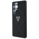 Guess Hot Stamp 4G Pattern Triangle Metal Logo Case for Samsung Galaxy S25 Ultra - Black