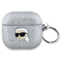 Karl Lagerfeld Monogram Karl Head case for AirPods 4 - silver