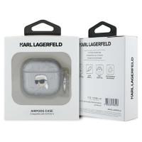 Karl Lagerfeld Monogram Karl Head case for AirPods 4 - silver