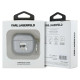Karl Lagerfeld Monogram Karl Head case for AirPods 4 - silver