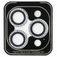 Guess BP Rhinestone 2in1 Screen Protector and Camera Lens Set for iPhone 16 Pro Max - Silver