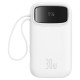Baseus QPow 2 20000mAh 30W Power Bank with 2 Built-in USB-C Cables - White