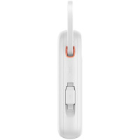 Baseus QPow 2 20000mAh 30W Power Bank with 2 Built-in USB-C Cables - White