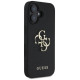 Guess Grained Big 4G Logo Small Classic Logo case for iPhone 16 - black