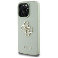 Guess Grained Big 4G Logo Small Classic Logo case for iPhone 16 Pro Max - green