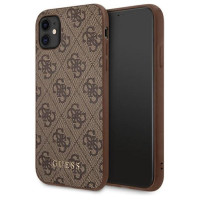 Guess 4G Metal Gold Logo Case for iPhone 11 / Xr 6.1" - Brown