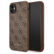 Guess 4G Metal Gold Logo Case for iPhone 11 / Xr 6.1" - Brown