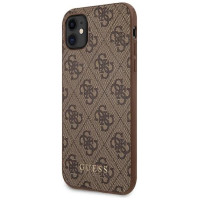 Guess 4G Metal Gold Logo Case for iPhone 11 / Xr 6.1" - Brown