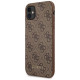 Guess 4G Metal Gold Logo Case for iPhone 11 / Xr 6.1" - Brown