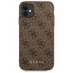 Guess 4G Metal Gold Logo Case for iPhone 11 / Xr 6.1" - Brown
