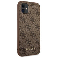 Guess 4G Metal Gold Logo Case for iPhone 11 / Xr 6.1" - Brown