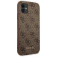 Guess 4G Metal Gold Logo Case for iPhone 11 / Xr 6.1" - Brown