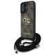 Guess 4G Big Logo Cord Stap Crossbody Case for iPhone 16 Brown