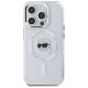 Karl Lagerfeld IML Metal Karl Head MagSafe Case for iPhone 15 Pro White