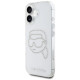 Karl Lagerfeld IML Rhinestones Karl Head Case for iPhone 16 Clear