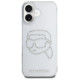 Karl Lagerfeld IML Rhinestones Karl Head Case for iPhone 16 Clear