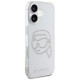 Karl Lagerfeld IML Rhinestones Karl Head Case for iPhone 16 Clear