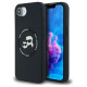 Karl Lagerfeld Liquid Silicone Karl & Choupette Heads Case with MagSafe for iPhone 16e - Black