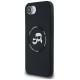 Karl Lagerfeld Liquid Silicone Karl & Choupette Heads Case with MagSafe for iPhone 16e - Black