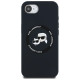 Karl Lagerfeld Liquid Silicone Karl & Choupette Heads Case with MagSafe for iPhone 16e - Black