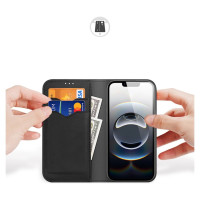 Dux Ducis Hivo iPhone 16e Case with Flip and RFID Protection - Black