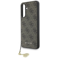 Guess 4G Charms Collection Case for Samsung Galaxy A56 - Brown