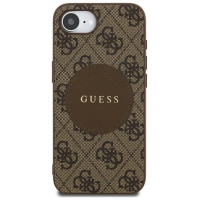 Guess 4G Circle Classic Logo MagSafe case for iPhone 16e - brown
